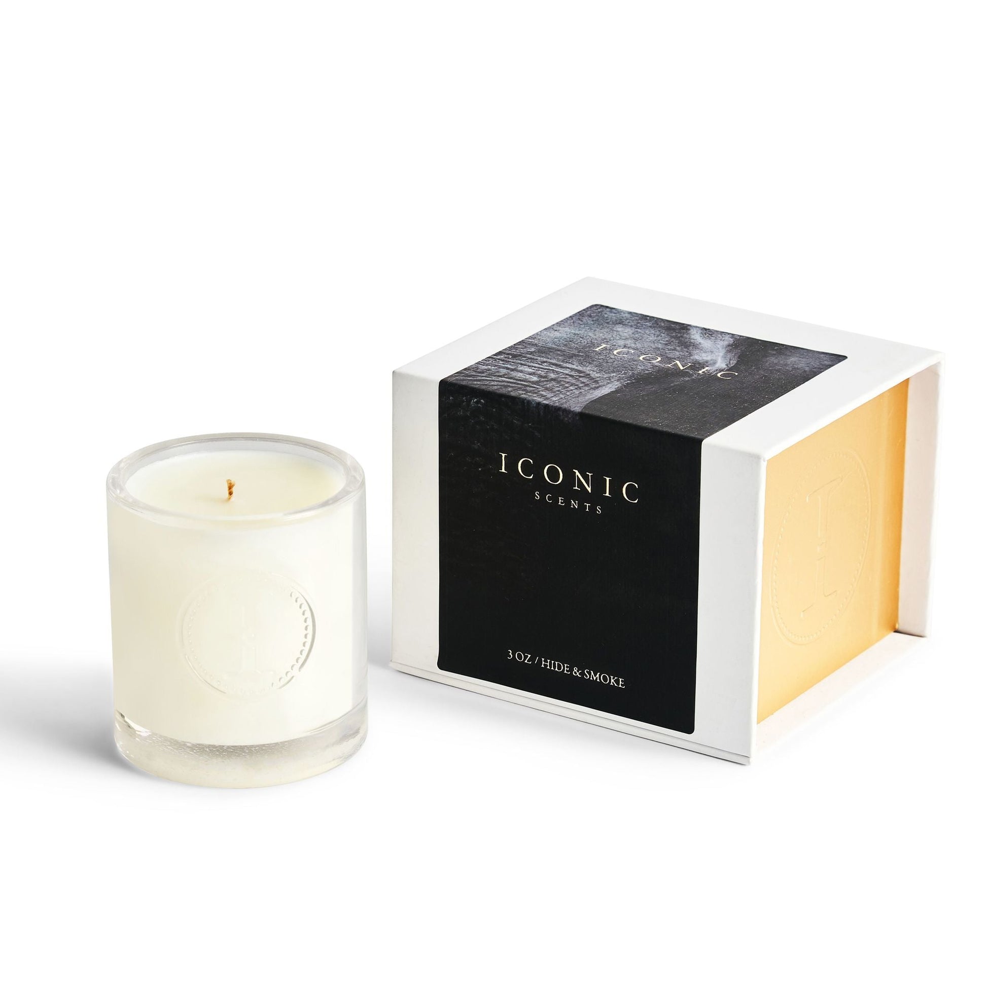 Hide Smoke Candle 3oz - Iconic Scents